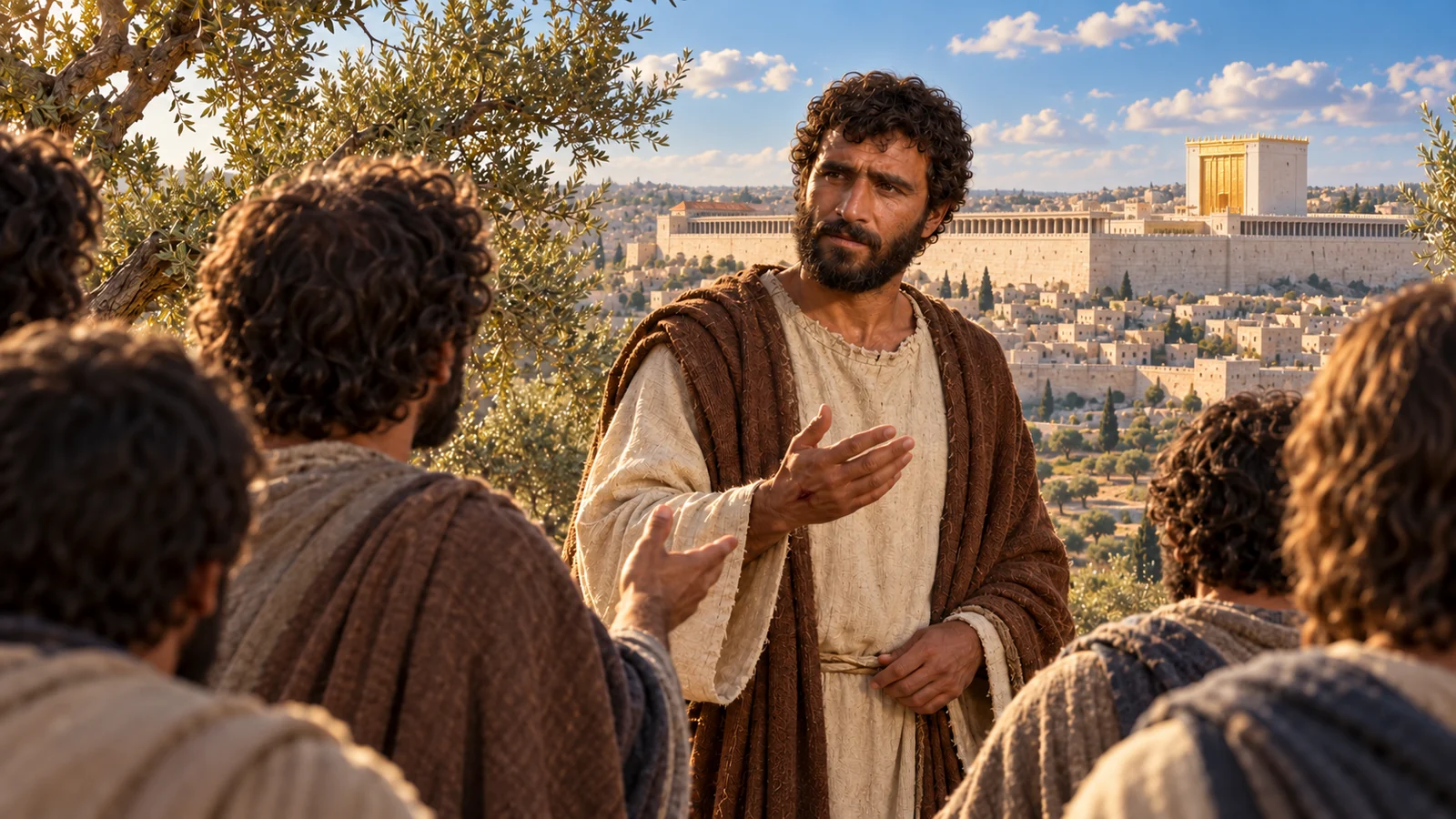 Reconstruction of the Jerusalem Temple, seen from the Mount of Olives